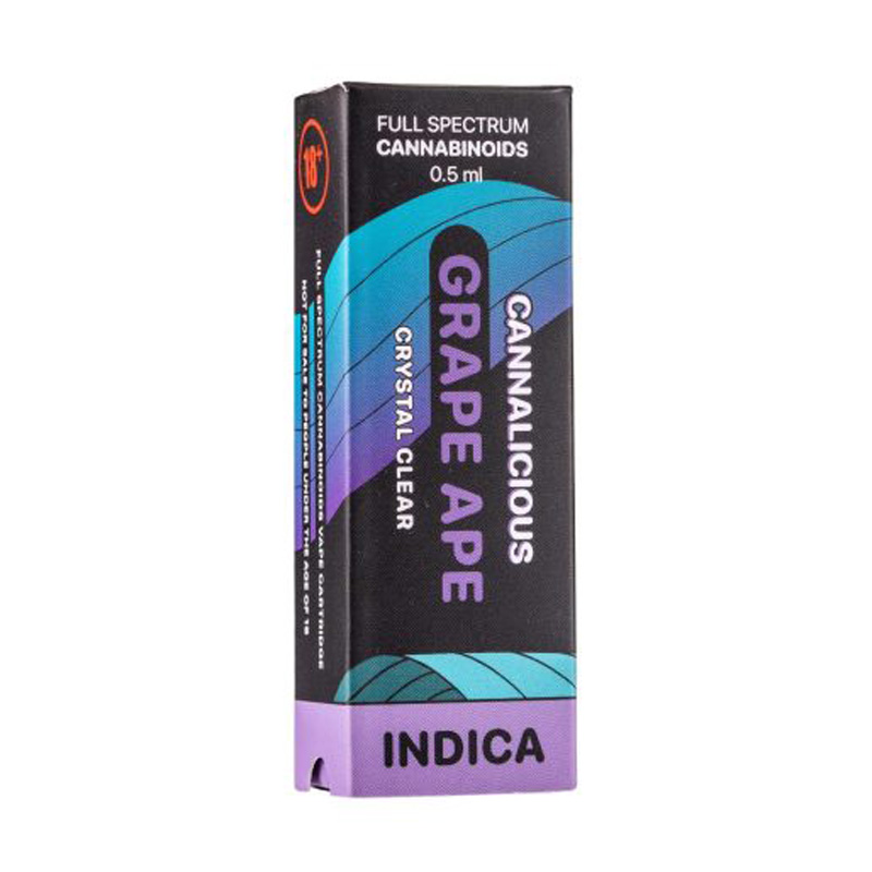 THC Vape Cartridge 0.5ml - Grape Ape (Indica) | Cannamart